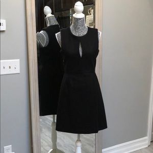 Adam wool and leather trim dress 2 NWT